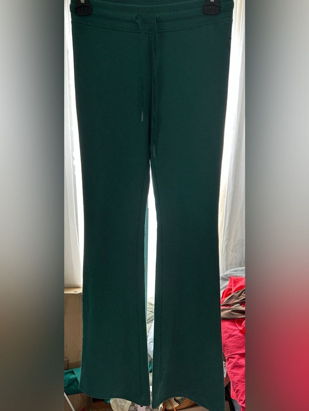 TNA Aritzia Flare Lounge  Pants in Evergreen